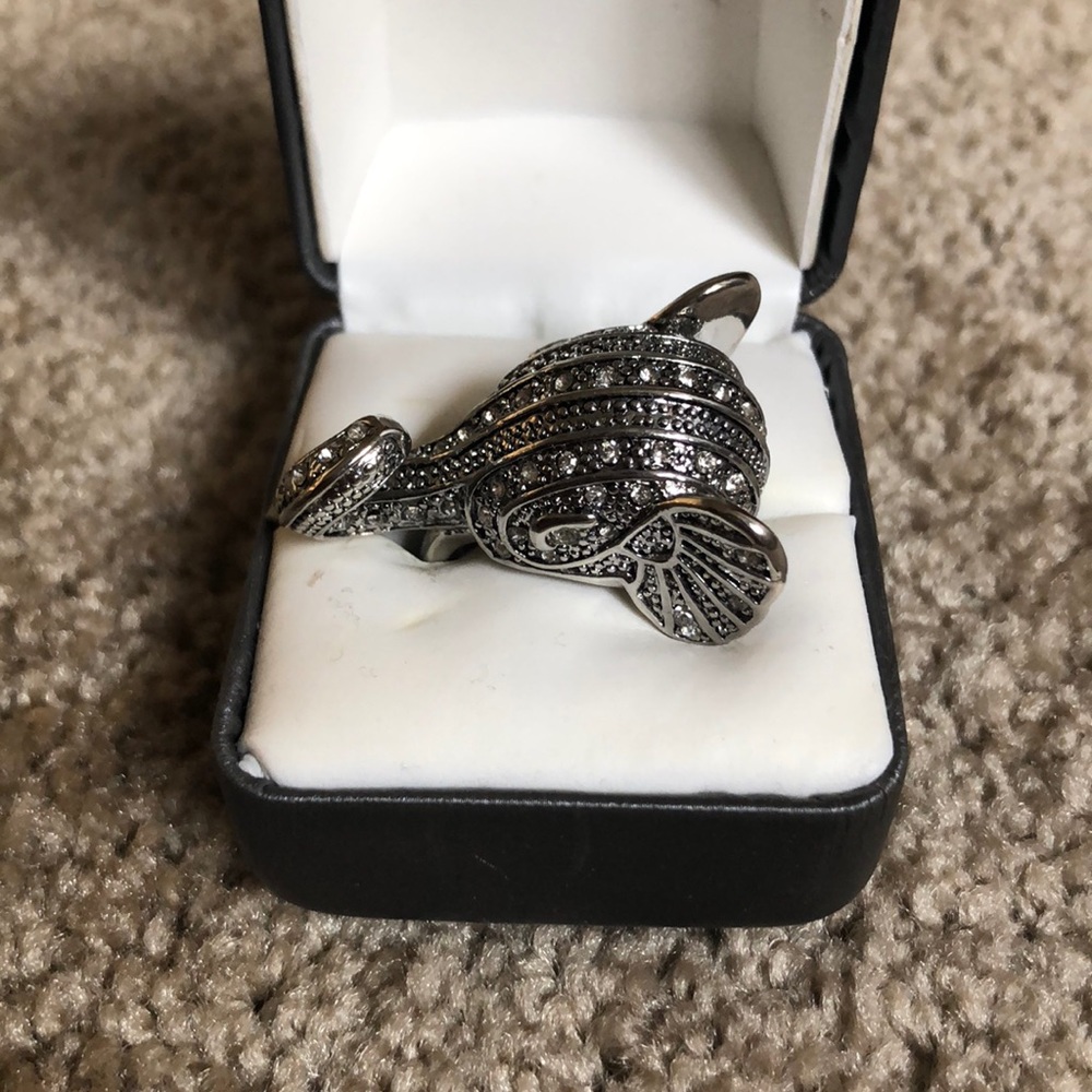 Silver Elephant Ring